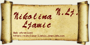 Nikolina Ljamić vizit kartica